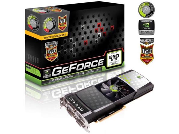 Оверклокерское подразделение TGT компании Point of View выпускает разогнанные видеокарты GeForce GTX 590.
