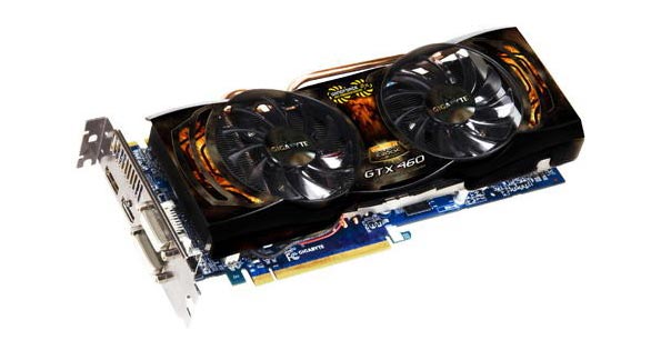 Компания Gigabyte выпускает разогнанный ускоритель GeForce GTX 460.