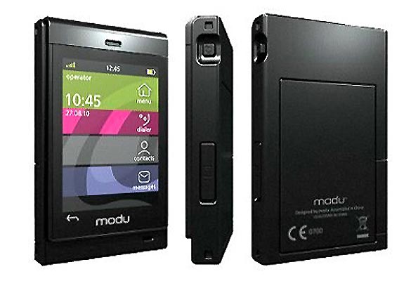 Модульный телефон с тачскрином и поддержкой 3G-сетей Modu T-Phone.