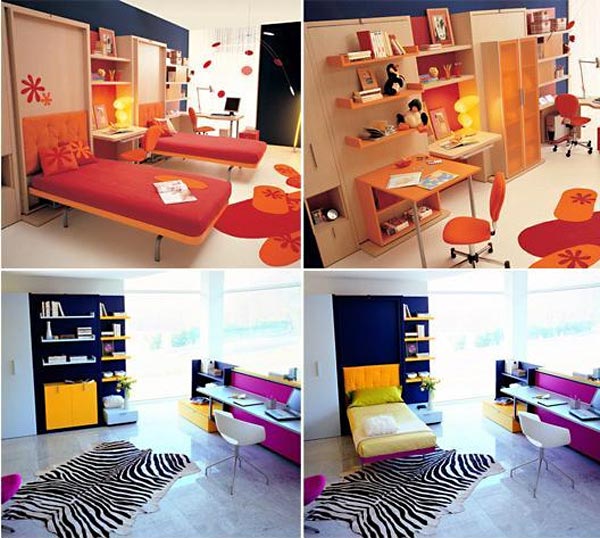 Компания Resource Furniture представляет оригинальные идеи по оформлению интерьеров малогабаритных помещений при помощи стильной мебели-трансформер.