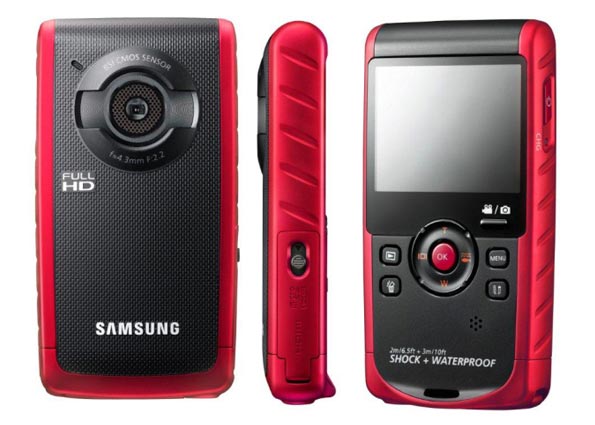 HMX-W200 - мини-видеокамера от Samsung с возможностью подводной съёмки.