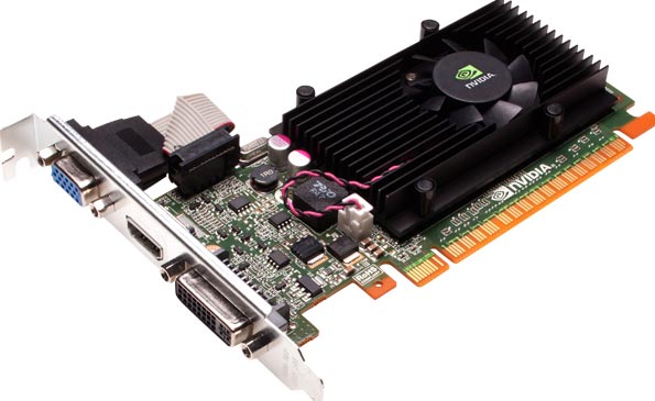 nVidia GeForce GT 520: видеокарта начального уровня.