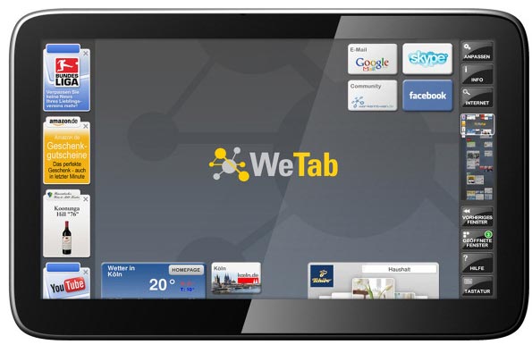 WeTab Android-планшет поступит на рынок в сентябре.