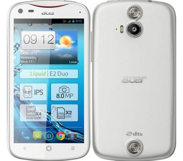 Acer Liquid E2: смартфон с 4,5-дюймовым qHD-дисплеем.