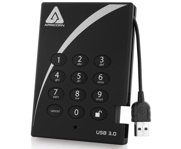 Aegis Padlock - накопитель с кодовым «замком» получил интерфейс USB 3.0.