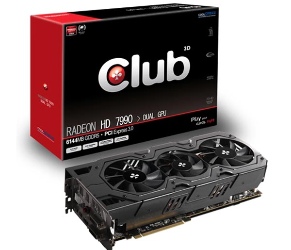Club 3D Radeon HD 7990 - двухпроцессорный видеоадаптер.