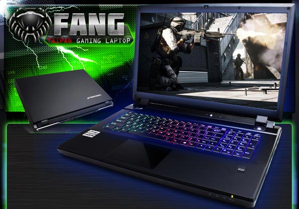 CyberPowerPC Fang III Taipan: игровой ноутбук с 17,3-дюймовым дисплеем.