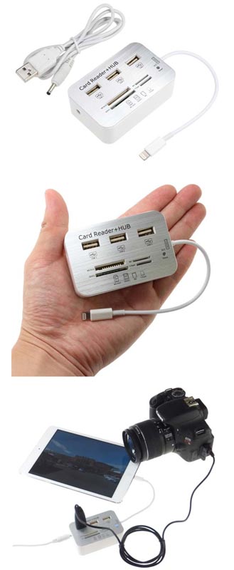 DNSB-42148 - Lightning картридер/USB 2.0 хаб для владельцев iPad и iPad mini от Donya