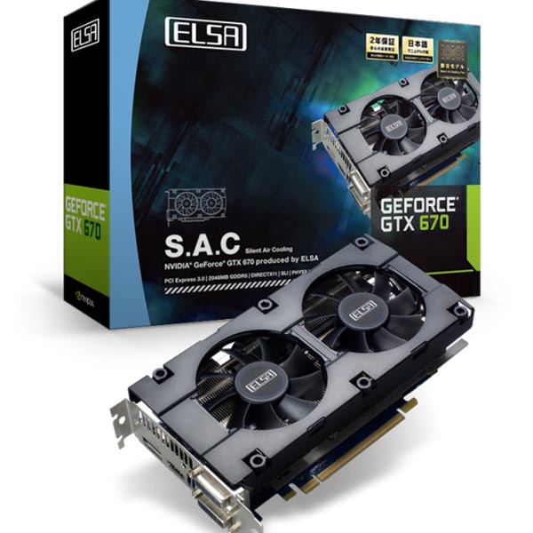 ELSA GeForce GTX 670 SAC - видеокарта с улучшенной системой охлаждения.