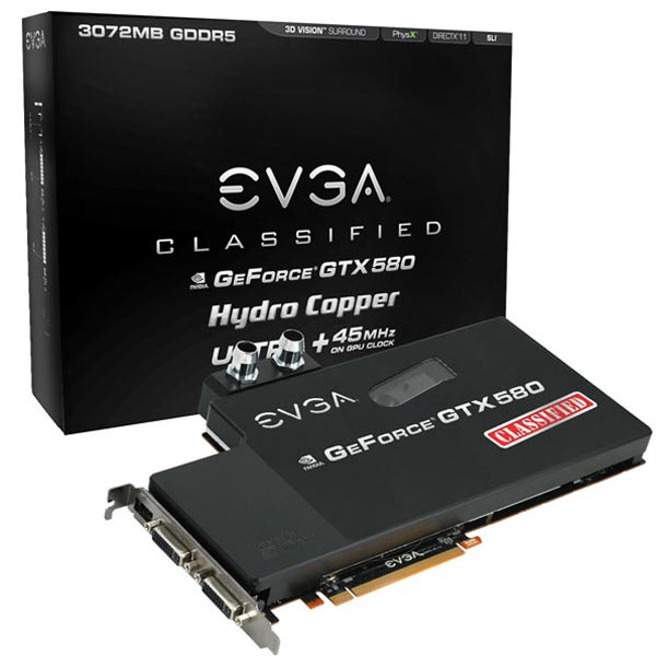 EVGA GeForce GTX 580 Classified Ultra: видеокарты с заводским разгоном.