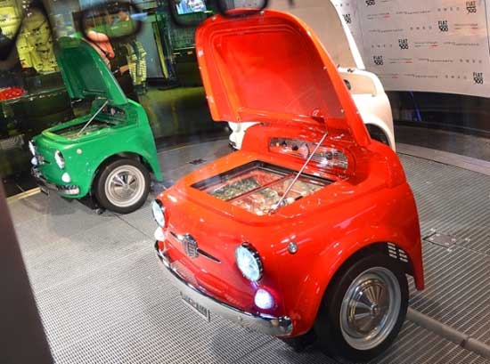 Fiat 500 - итальянцы создали холодильник-автомобиль.