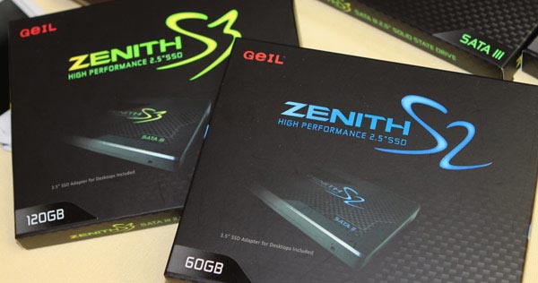 GeIL Zenith S2 и S3: твердотельные диски в формфакторе 2,5 дюйма.