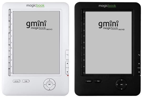 Gmini MagicBook M61HD: 6-дюймовый букридер с дисплеем E Ink Pearl.