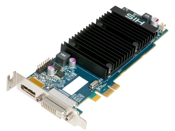 HIS 6450 Silence 2GB DDR3 PCIe x1 DP/DVI/VGA - HIS оснастила видеокарту интерфейсом PCI Express x1 и 2 Гб памяти.