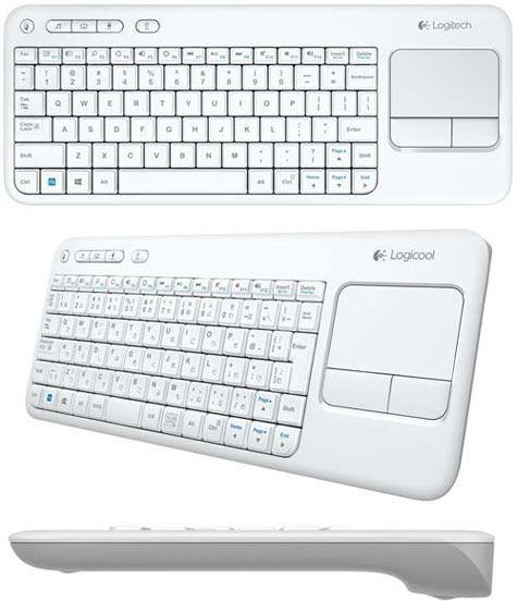 Logitech Wireless Touch Keyboard K400 White - белая клавиатура с тачпадом