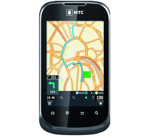 «МТС 962»: смартфон с поддержкой ГЛОНАСС/GPS-навигации.