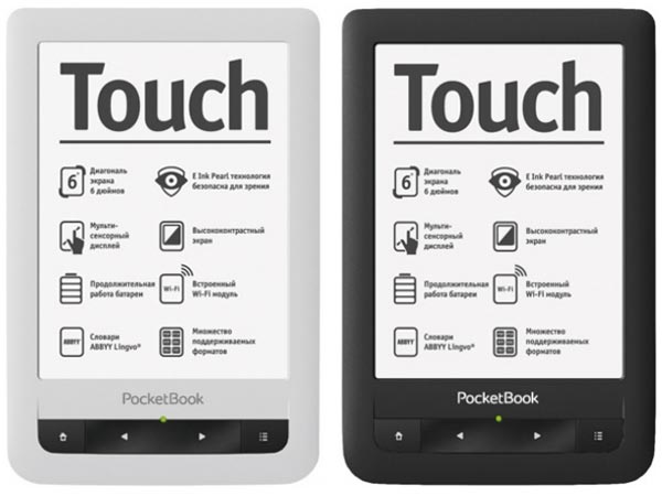 PocketBook Touch: букридер с сенсорным экраном.