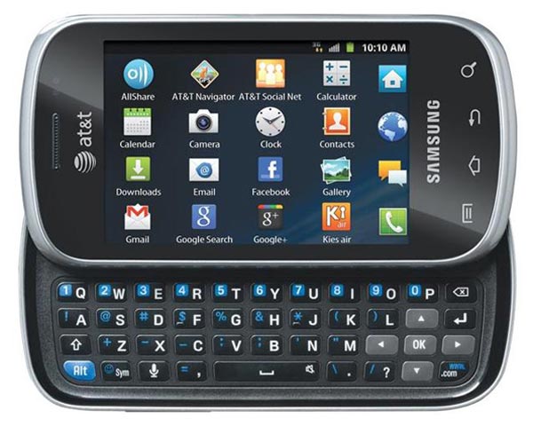 Samsung Galaxy Appeal: смартфон-слайдер с QWERTY-клавиатурой.