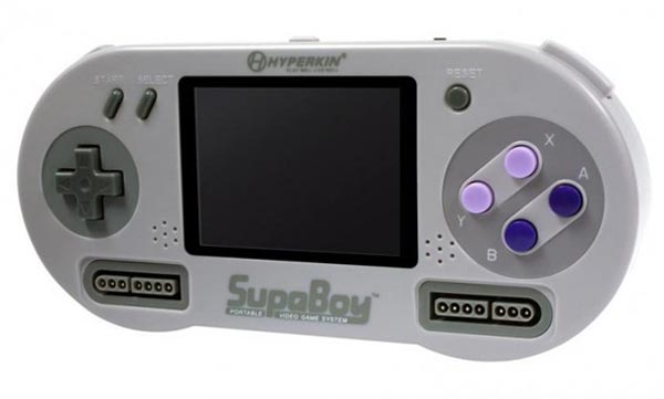 SupaBoy: карманная версия игровой консоли Super Nintendo.