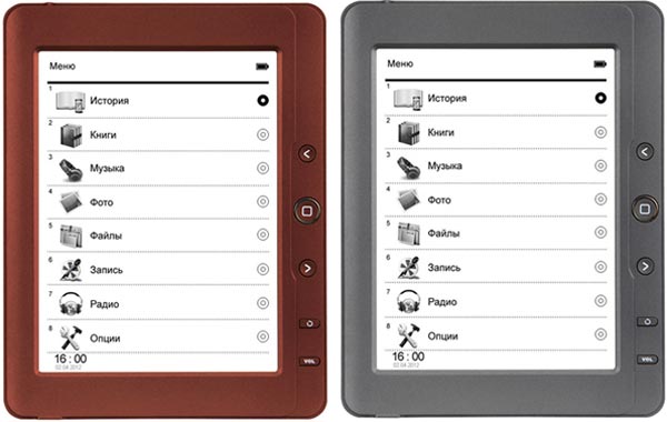 teXet TB-126: букридер с 6-дюймовым дисплеем E Ink.