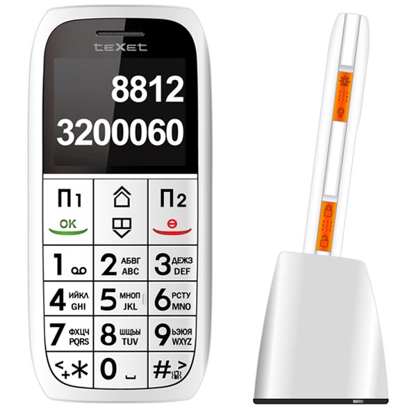 teXet TM-B312: мобильный телефон для пожилых.