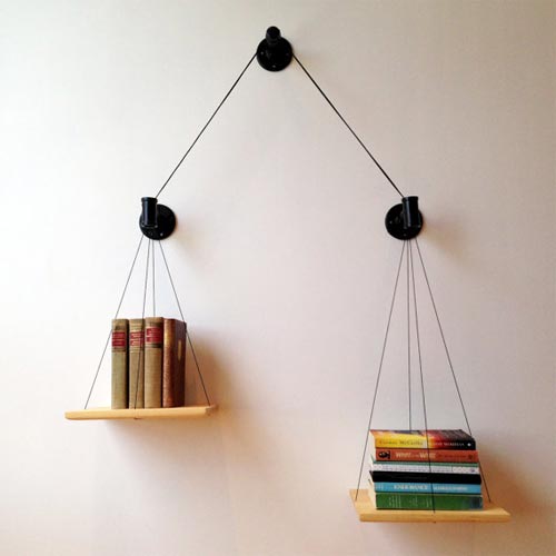 Книжная полка ручной работы «Balance Bookshelf» 