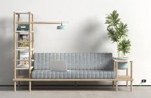 Мультифункциональный диван в стиле минимализм 