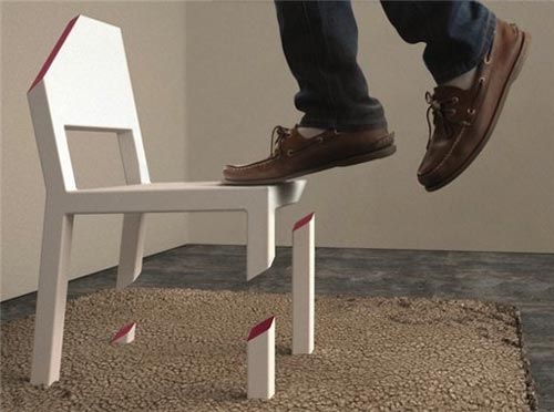 Оптическая иллюзия с мебелью «Cut Chair» 