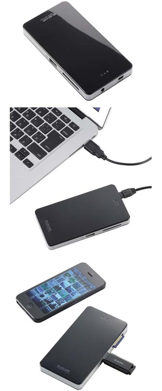 MR-WI01BK - беспроводной картридер и USB хаб от Elecom