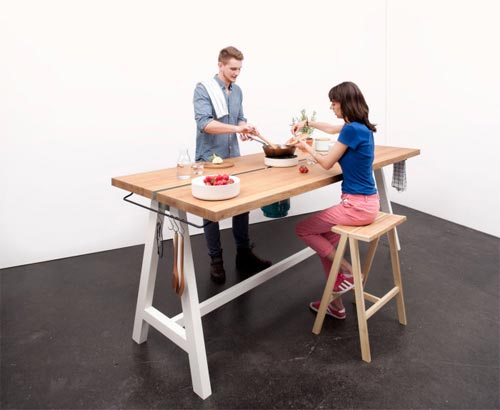 Стол, на котором можно готовить еду от дизайнера Moritz Putzier 