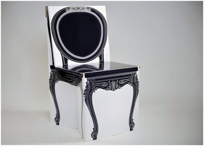 Викторианский стул из переработанной бумаги 