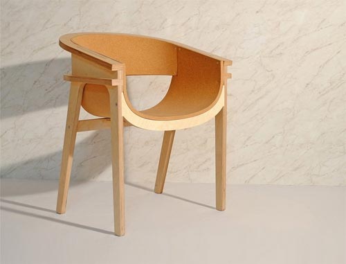 Кресло из вторично переработанных материалов «Corza Cork Chair» 