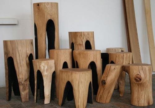 Разрушение с целью созидания – уникальная мебель из дерева от Kaspar Hamacher