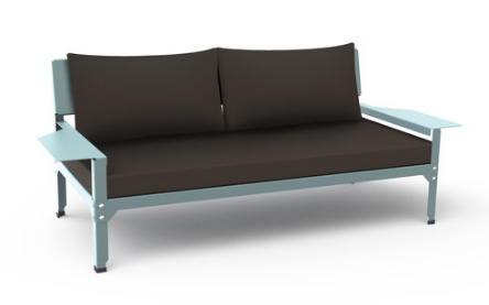 Минималистские диваны, стулья, кресла и кровати из металла и ткани