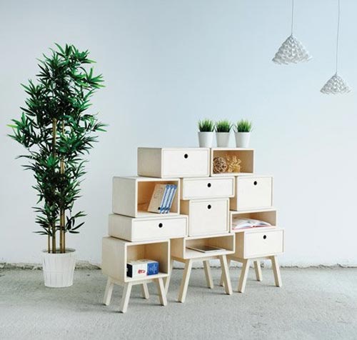 Груда ящиков или модульная мебель от Rianne Koens 