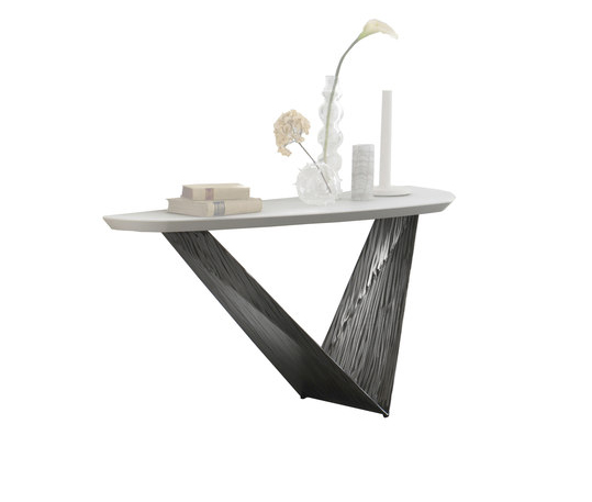 Архитектурный стол из дерева, стекла и металла «Prisma»