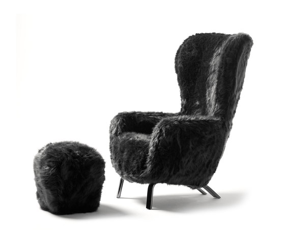 «Мохнатые» кресла и пуфы Guelfo Fur