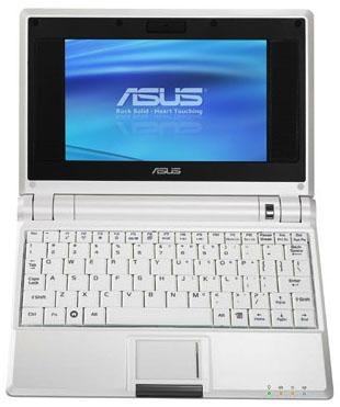 Ноутбук ASUS Eee PC 8G белого цвета