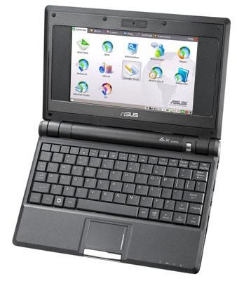 Ноутбук ASUS Eee PC 8G чёрного цвета