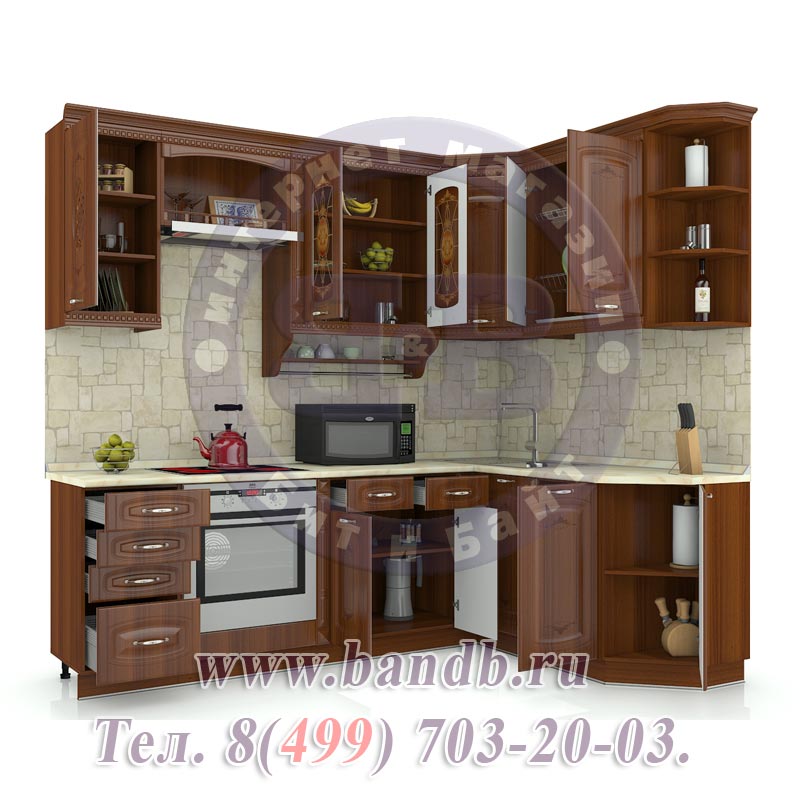 Угловая кухня Глория-6 № 13 размер 240 см. на 171 см. Картинка № 2