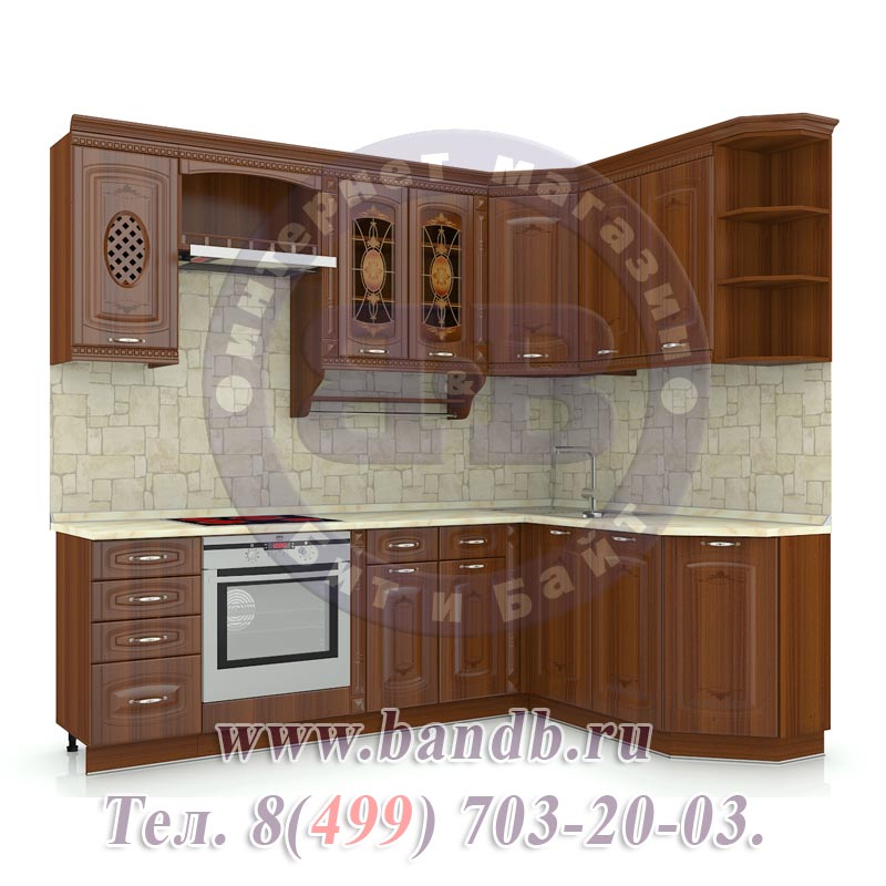 Угловая кухня Глория-6 № 13 размер 240 см. на 171 см. Картинка № 3