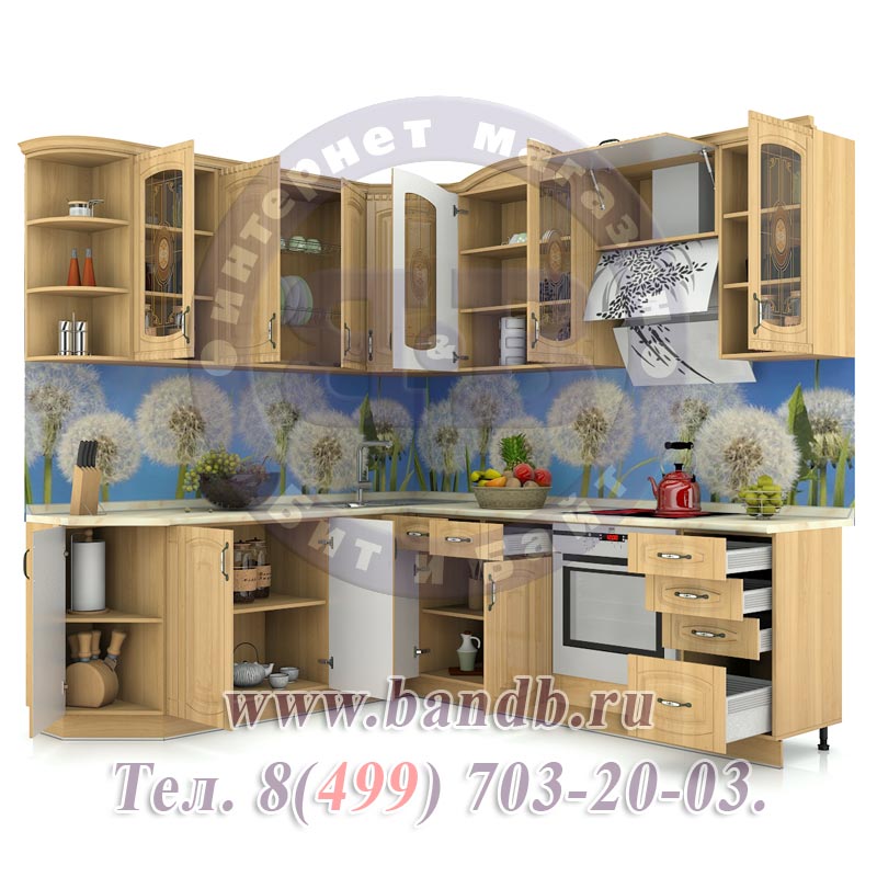 Угловая кухня Астория-15 № 7 размер 212 см. на 240 см. Картинка № 2