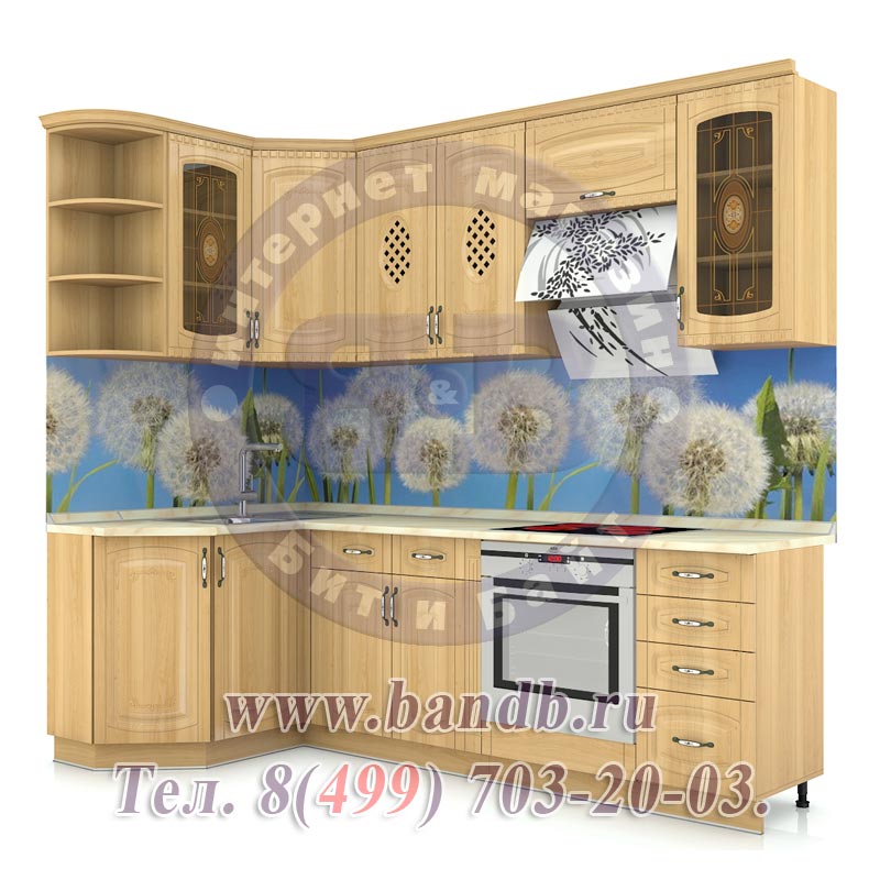 Угловая кухня Астория-15 № 9 размер 132 см. на 240 см. Картинка № 3