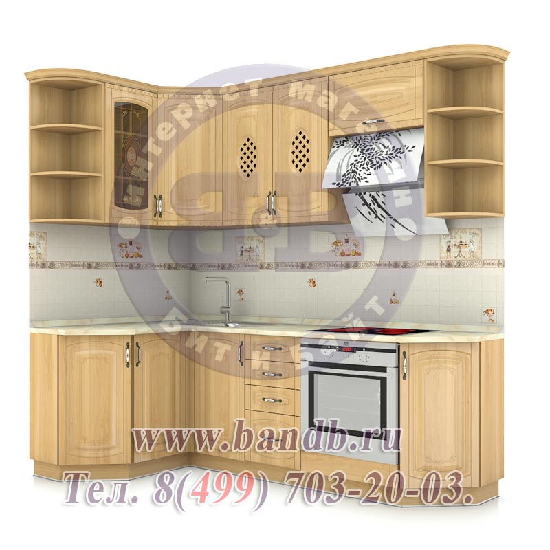Кухонный гарнитур угловой Астория-15 № 11 1,32 м. на 2,32 м. Картинка № 3
