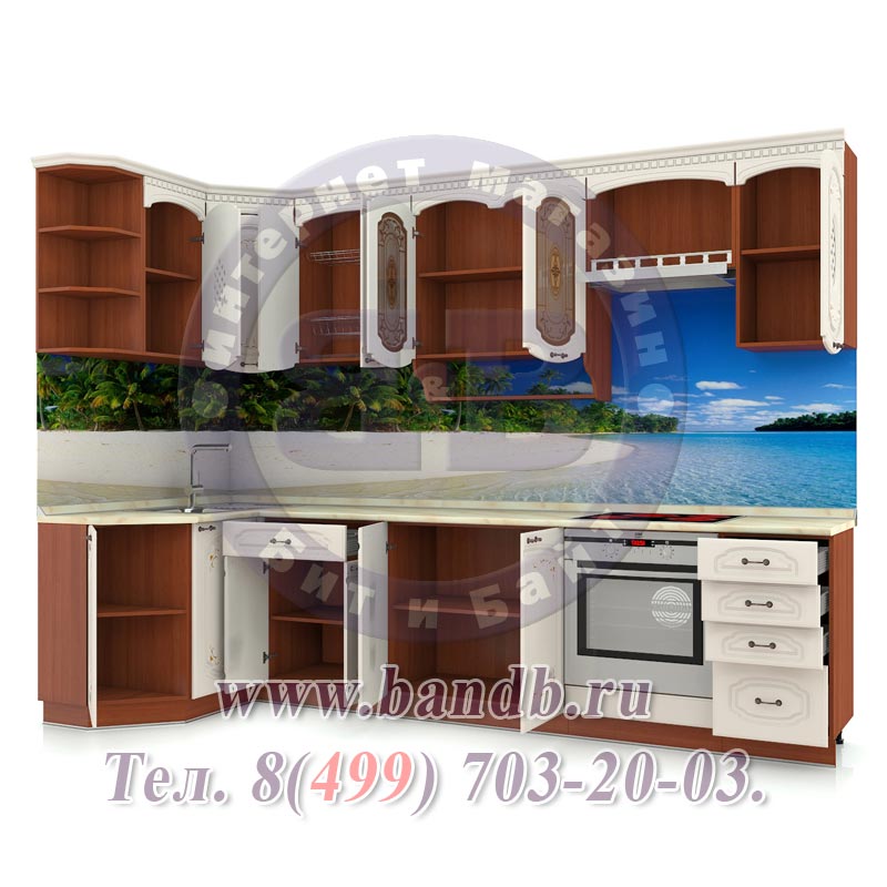 Мебель кухня на заказ Луиза-2 № 13 130 + 300 см. угловая Картинка № 4
