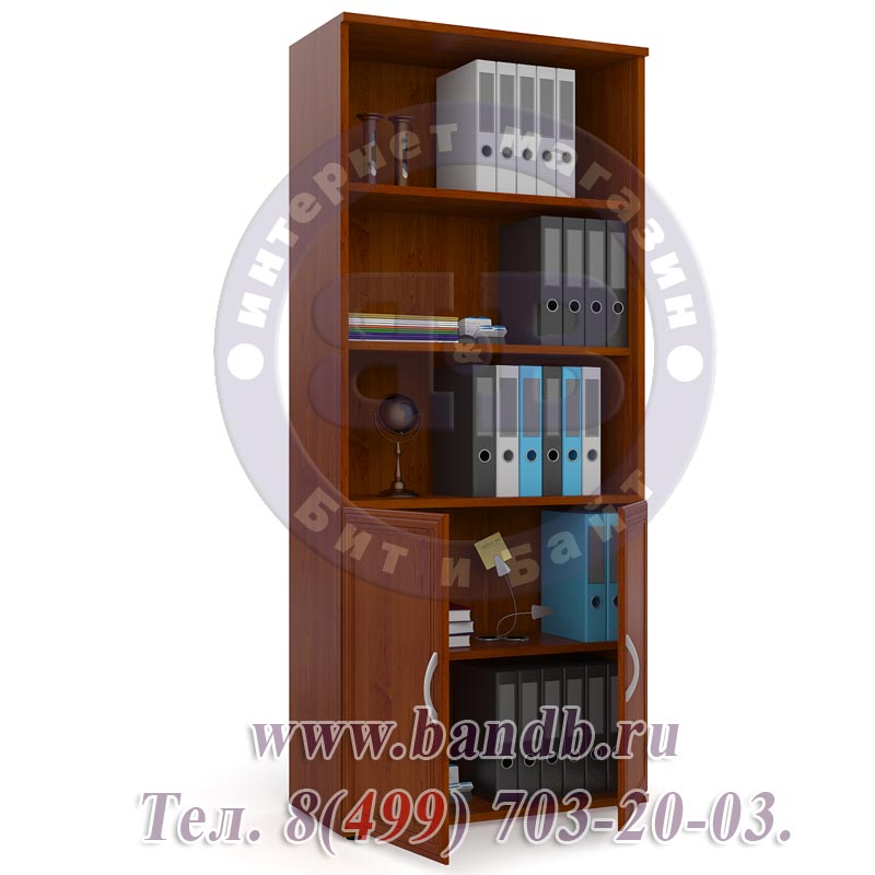 Шкаф для книг без стекла С-МД-2-02 цвет яблоня Картинка № 2