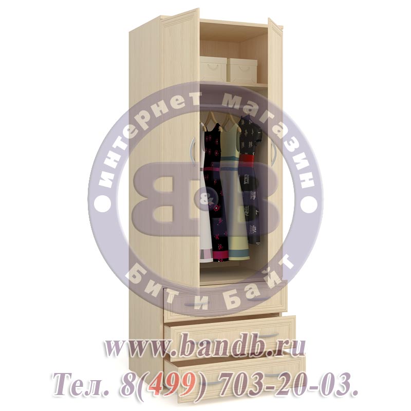 Максимум шкаф для одежды с 3-мя ящиками ШК-3 дуб Картинка № 2