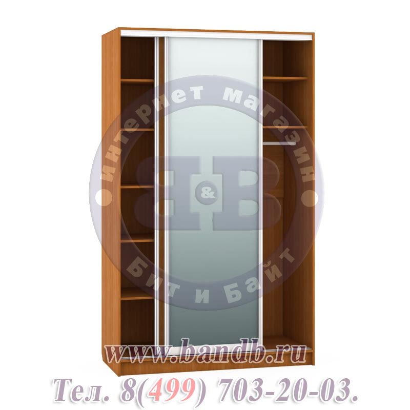 Шкаф купе 2 двери Лира 1812-Зерк цвет вишня Картинка № 3