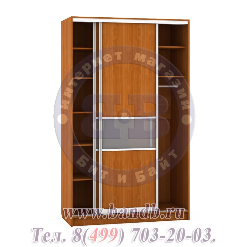 Шкаф купе комбинированный Лира 1812-МС цвет вишня Картинка № 3