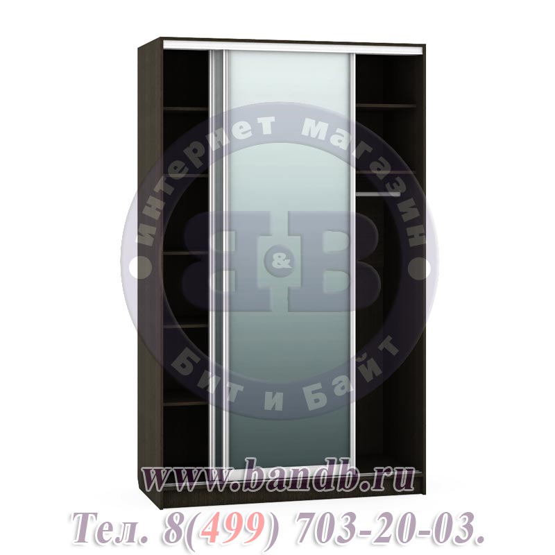 Зеркальный шкаф-купе Лира 1812-Зерк-2 цвет венге Картинка № 3